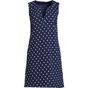 Lands' End Women's Cotton Jersey Sleeveless Swim Cover-up Dress